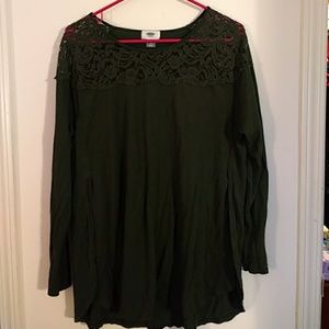 Old Navy lace detail long sleeve tunic